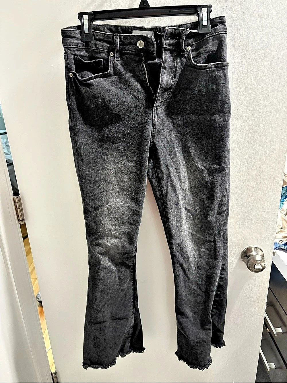 LOFT The Curvy Kick Crop Jeans Black Skinny Jeans Size Large